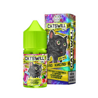 Газировка с Черной Смородиной и Клюквой 20мг STRONG Catswill SOUR 30мл Жидкость