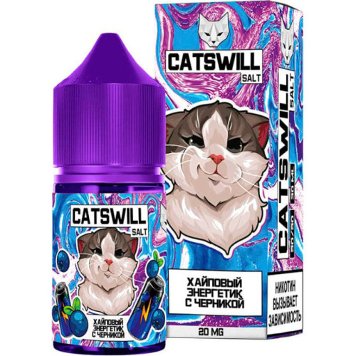 Хайповый Энергетик с Черникой 20мг STRONG Catswill 30мл Жидкость