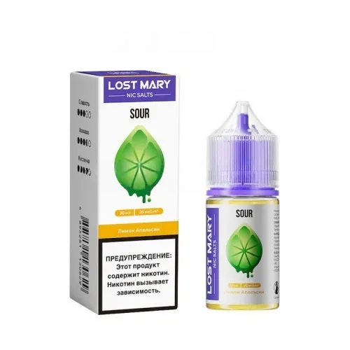 Lemon Orange 20мг (Лимон-апельсин) LOST MARY SOUR SALT 30мл Жидкость
